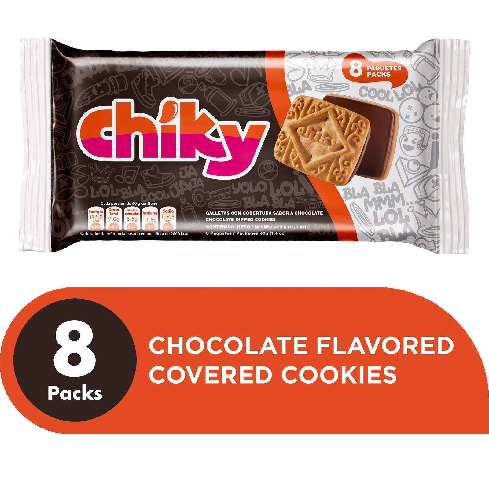 Galleta Chiky Pozuelo Chocolate - 320 g para comprar online en Estados Unidos