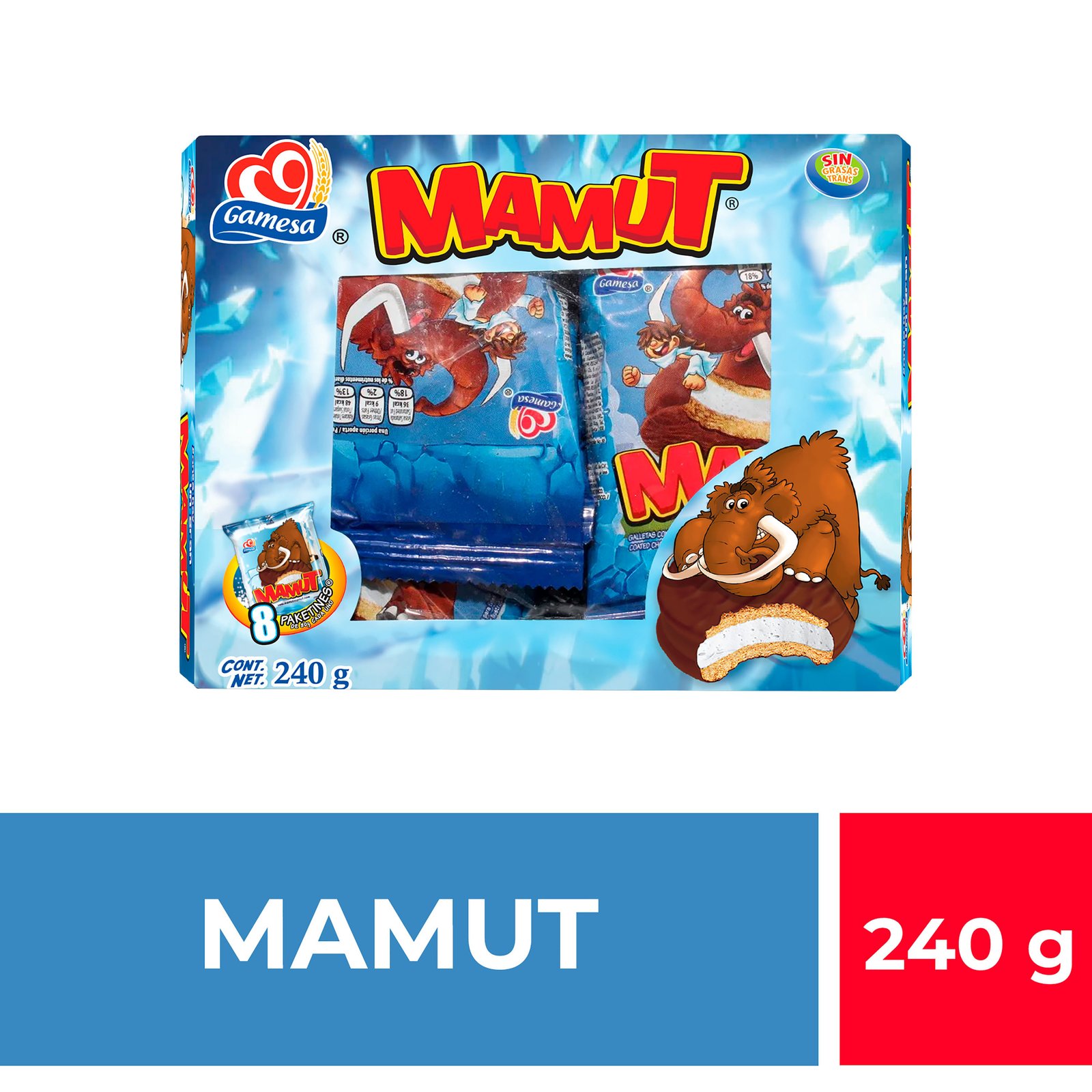 Galleta Gamesa Mamut Cobertura Chocolate y Malvadisco
