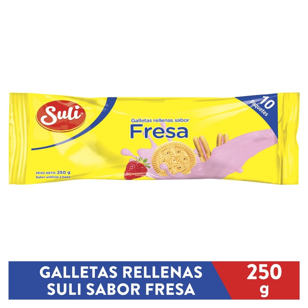 Galleta Suli Rellena Sabor De Fresa