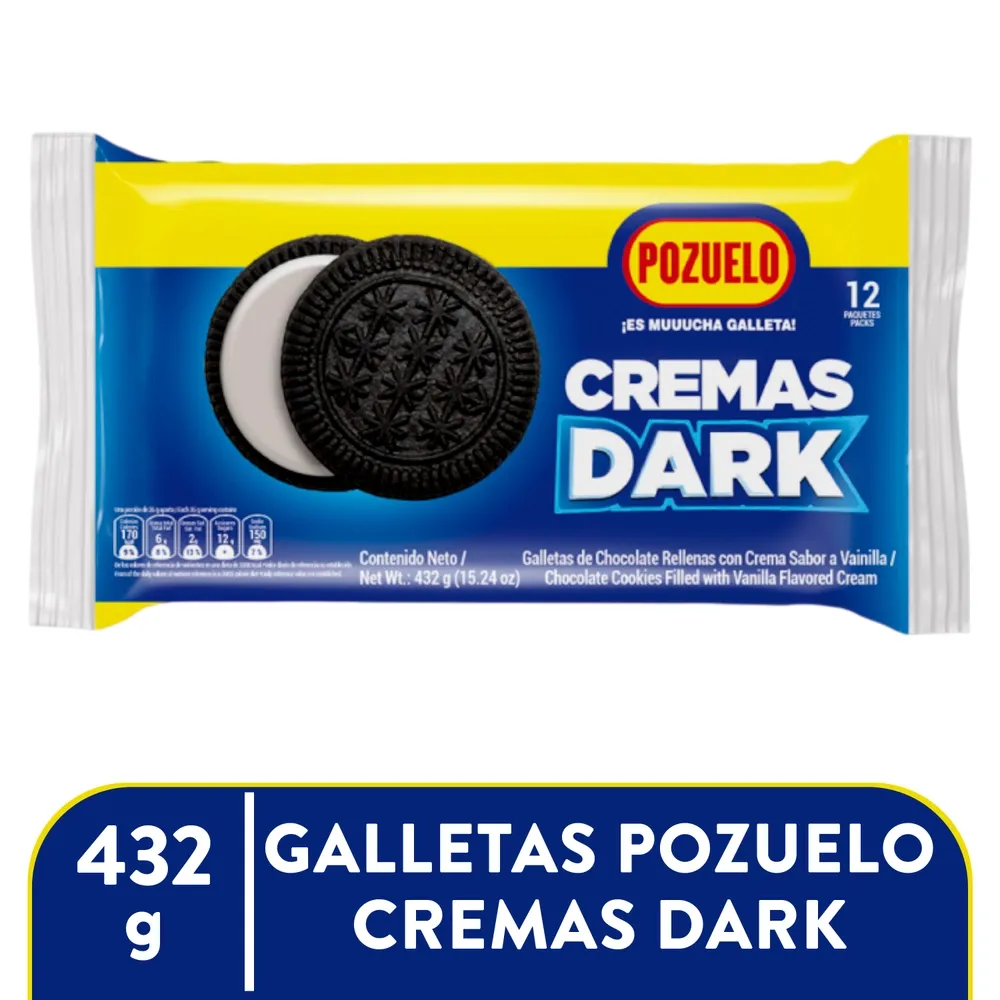 Galletas Pozuelo Cremas Dark 12 pack -432 g para comprar online en Estados Unidos