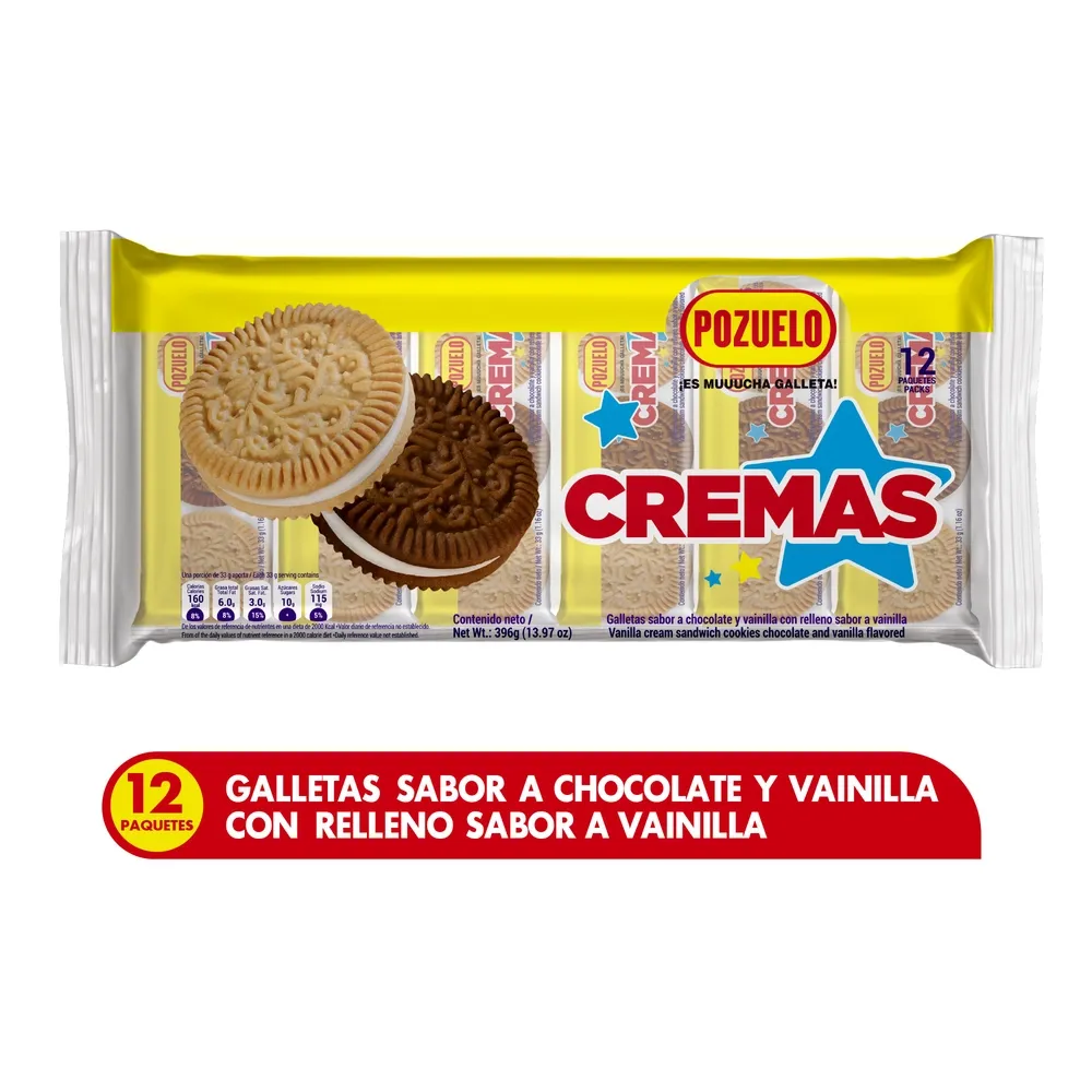 Galletas Pozuelo Cremas Estrella - 396 g para comprar online en Estados Unidos