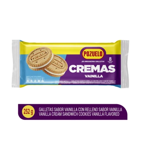 Galletas Pozuelo Cremas Vainilla - 252 g para comprar online en Estados Unidos