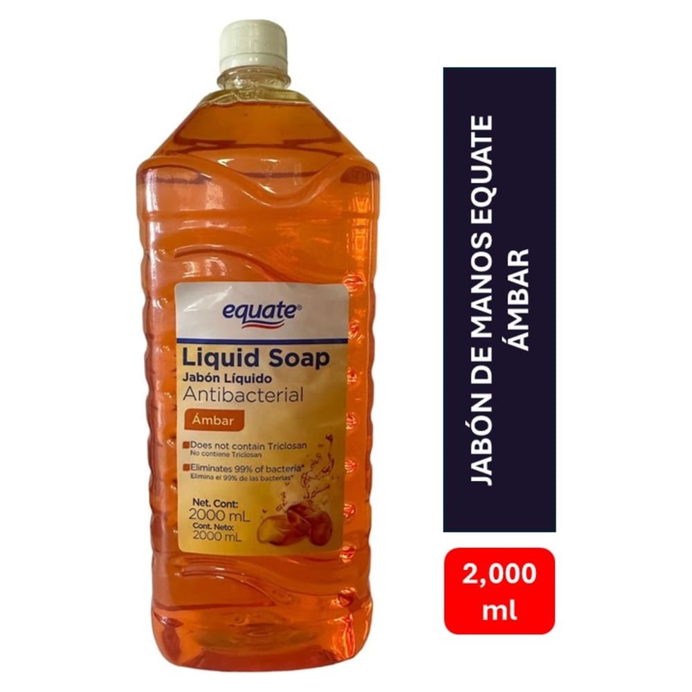 Jabón Líquido Equate Antibacterial 2000 ml