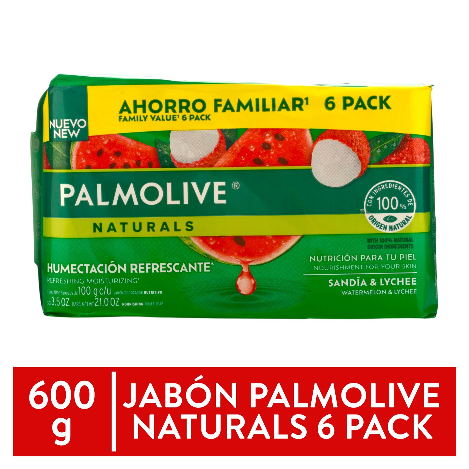 Jabón Palmolive Sandía y Lychee 600gr