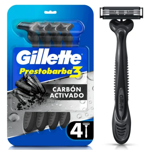 Rasuradora Gillette Prestobarba 3 Carbono 4 Uds
